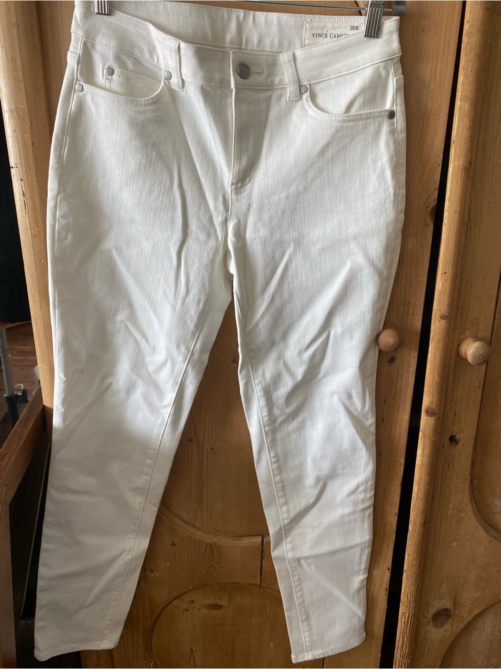 Vince Camuto White Cropped Slim Jeans